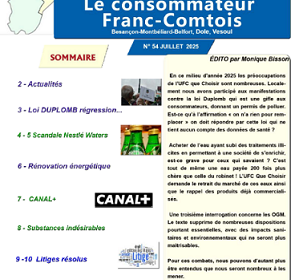 Le Consommateur Franc-comtois – N° 54